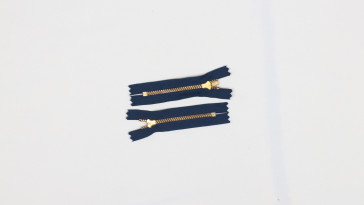 YKK Jeans Zipper 3.5 inches Antique Gold [Navy]